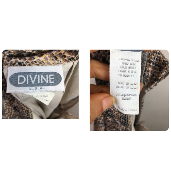 Vintage 90s snake print midi skirt - Picture 7 of 7